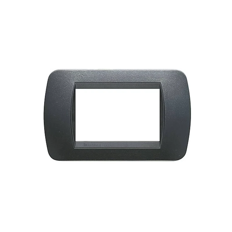 Placca Lliving Bticino L4803AC Grigia Antracite Metalllizzata Metallo Originale