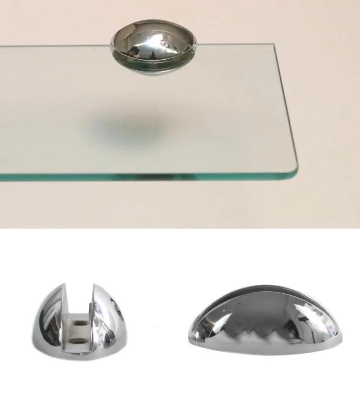 Reggimensola Supporti Per Mensole Vetro 9106 10 Mm Cromo Lucido Cm 2,5x5 Coppia