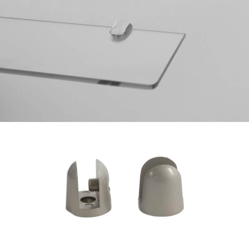 Reggimensola Supporti Per Mensole Vetro 9109 10 Mm Cromo Satinato Cm 2,5x3 Coppi