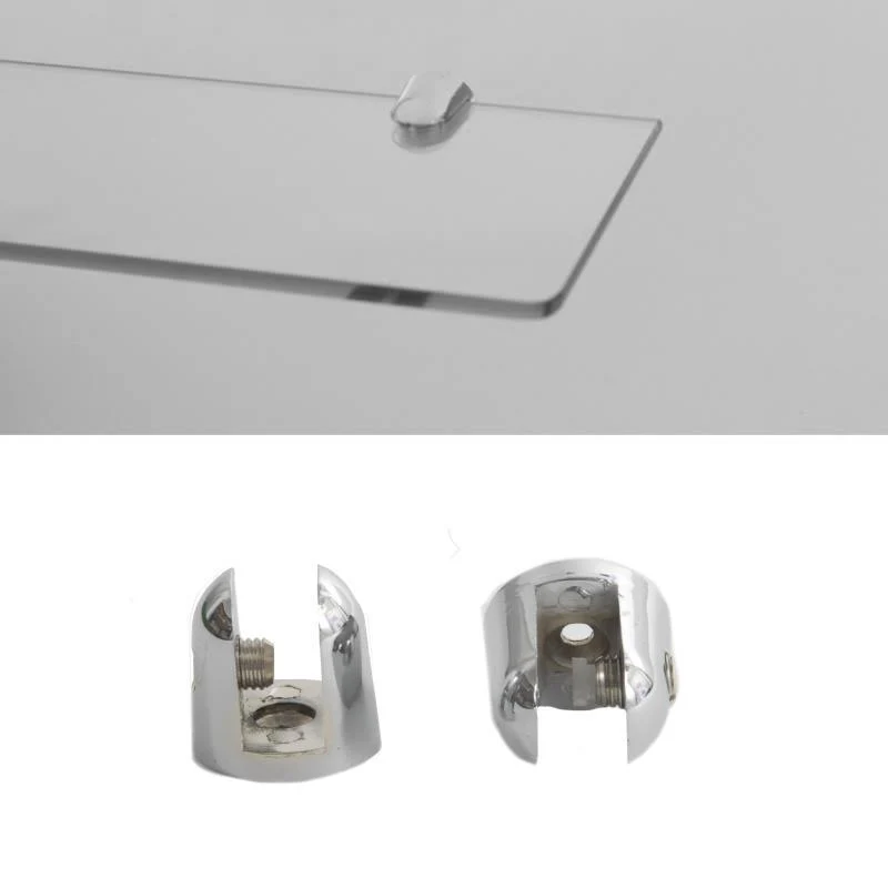 Reggimensola Supporti Per Mensole Vetro 9109 10 Mm Cromo Lucido Cm 2,5x3 Coppia