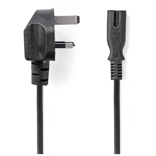 Nedis Cavo di alimentazione tipo G / IEC-320-C7 UK senza messa a terra 2,0 m nero