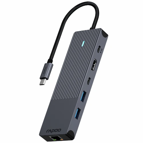 Rapoo Adattatore multiplo USB-C, 6 in 1