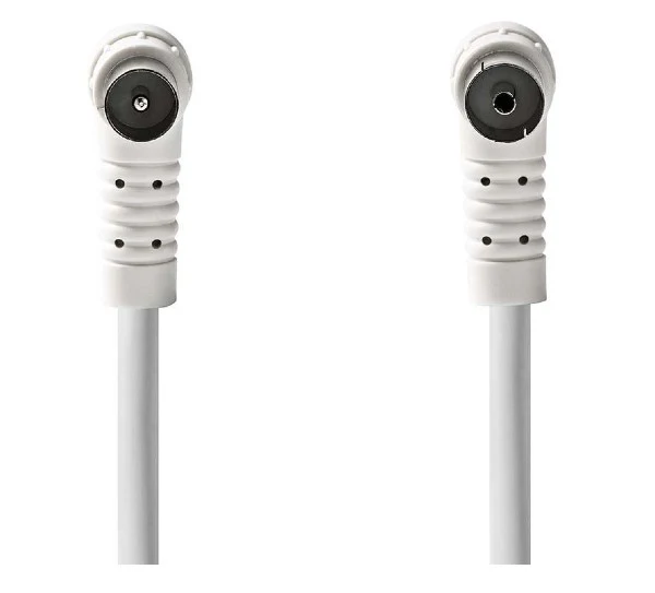 Nedis Coaxkabel 120 dB IEC (Coassiale) Male Haaks IEC (Coassiale) Female in contrasto con 5,0 m bianco