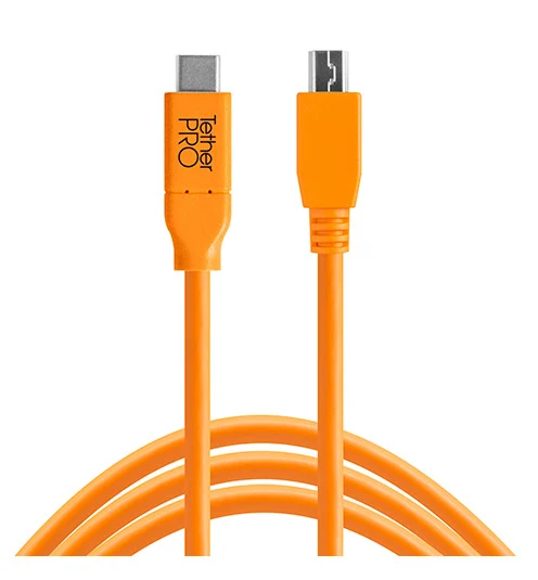 Tether Tools TetherPro da USB-C a 2.0 Mini-B 8-Pin 4,6m arancione
