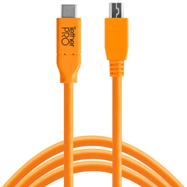 TetherTools TetherPro USB-C a Mini-B 5-Pin 4.6m Arancio