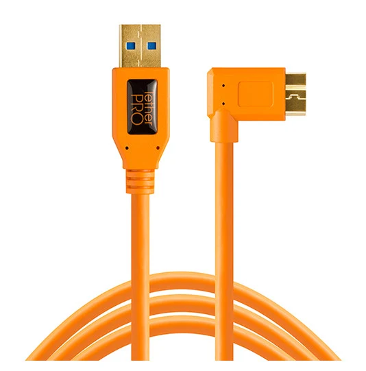 Tether Tools TetherPro USB 3.0 A maschio a Micro B ad angolo retto 4,6 m arancione