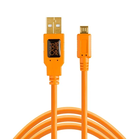Tether Tools TetherPro USB 2.0 A maschio a Micro-B 5 pin 4,6 m arancione