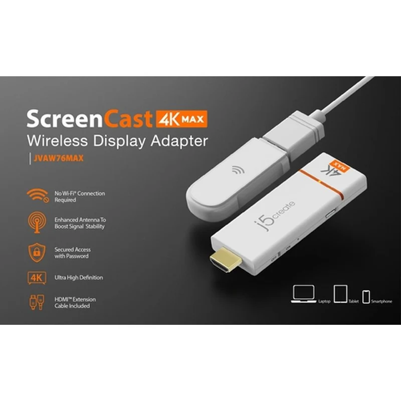 j5create ScreenCast 4K Max Adattatore per display wireless
