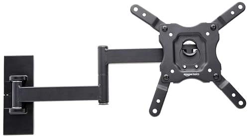 Amazon Basics Supporto a parete per TV Full Motion, si adatta a TV da 30 a 102 cm e VESA 200 x 200, Nero
