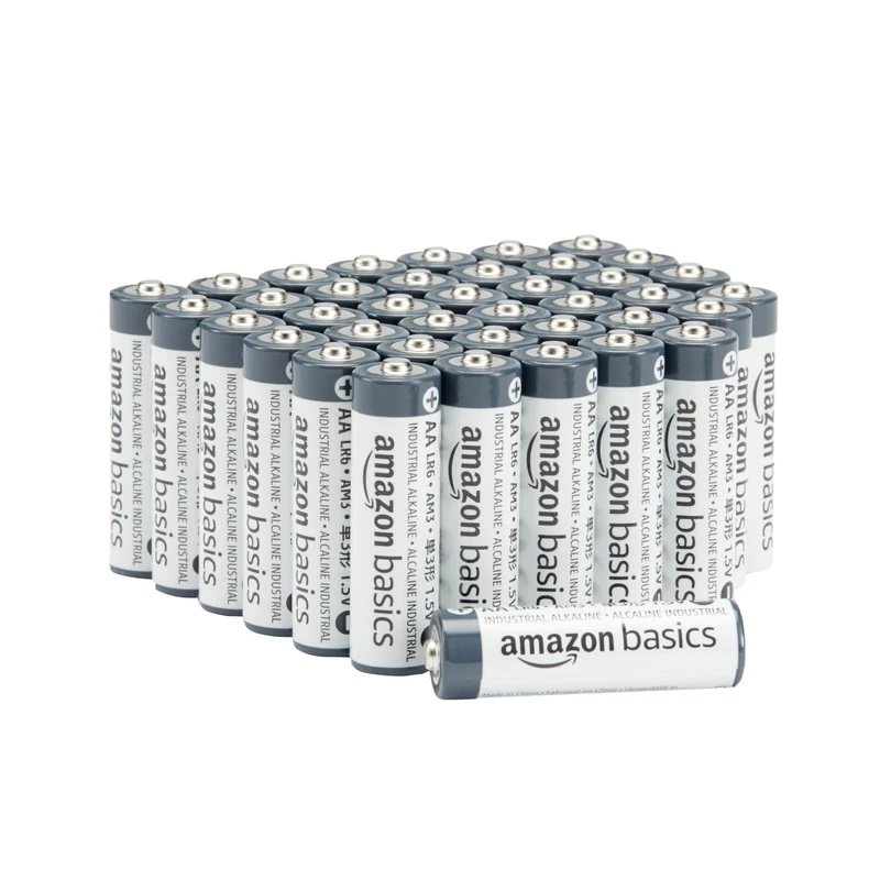 Amazon Basics Batterie industriali alcaline AA, confezione da 40