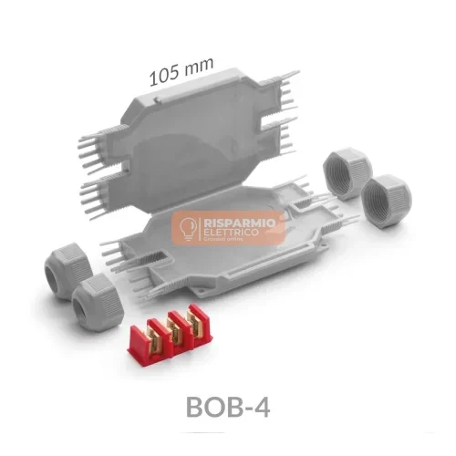 Raytech BOB4 Mini Cassetta di Giunzione a T in Gel – 1 Pz