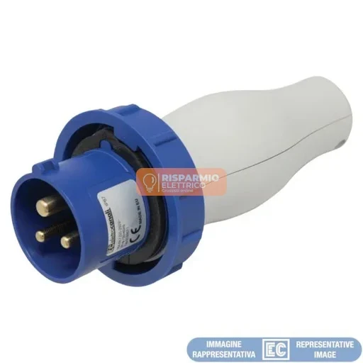Adattatore Sistema Industriale IP67/Civile – Spina 220V 2P+T / Presa Schuko 2P+T – EC690555