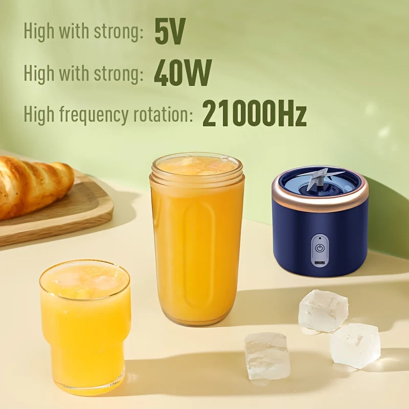 Spremiagrumi Portatile USB A 6 Lame, Spremiagrumi Tazza Per Succhi Di Frutta Spremiagrumi Elettrico Automatico Piccolo Frullatore Per Frullati Ice CrushCup Robot Da Cucina