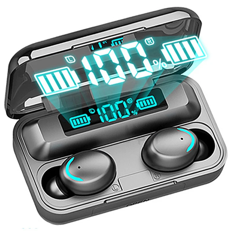 TWS Auricolari Wireless, Cuffie Stereo, Cuffie Sportive, Auricolari In Ear Con Display LED Di Ricarica