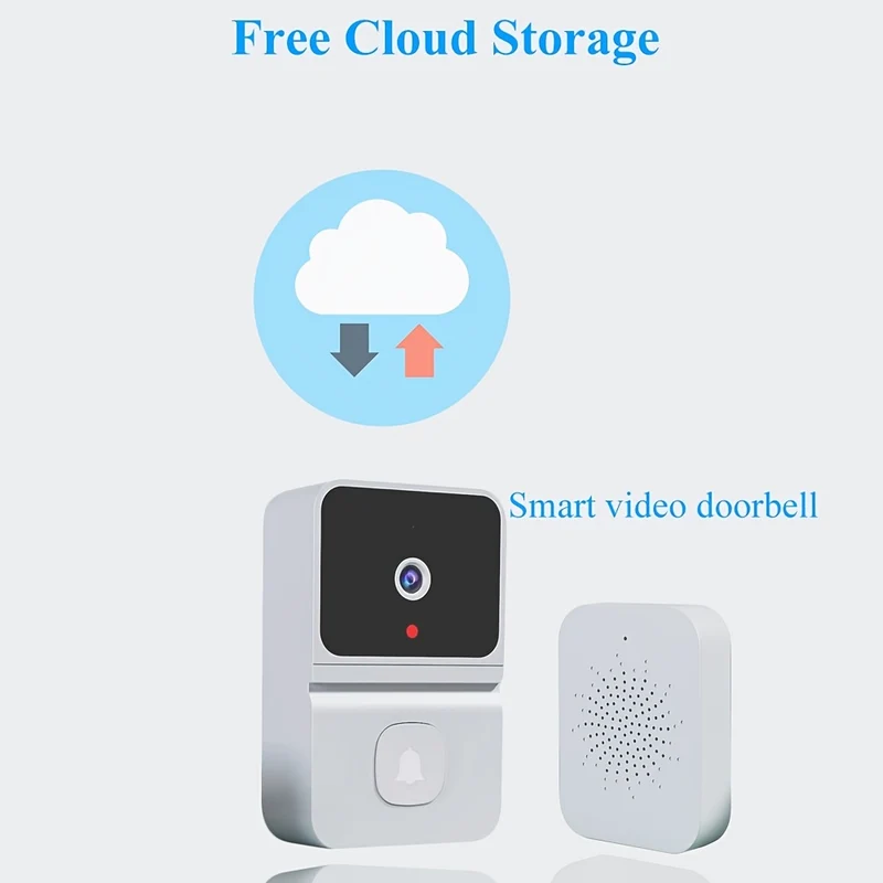 1 Pz Campanello Video Intelligente, Senza Fili Wi-Fi Per Abitazione A Basso Consumo Con Standby Prolungato, App Per Citofono Da Remoto, Archiviazione Cloud Gratis (batteria Integrata)