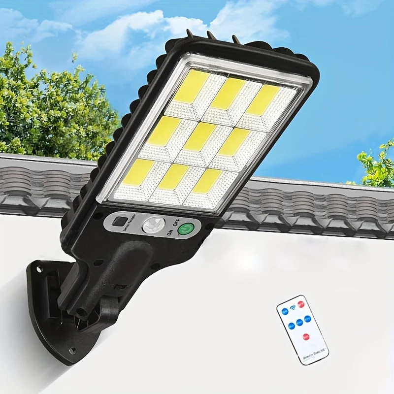 1pc Luce Solare Per Strada LED All'aperto, Sensore Di Movimento RIR Impermeabile, Con 3 Modalità Di Illuminazione, Per Giardino Patio Percorso Garage Lampada Da Parete
