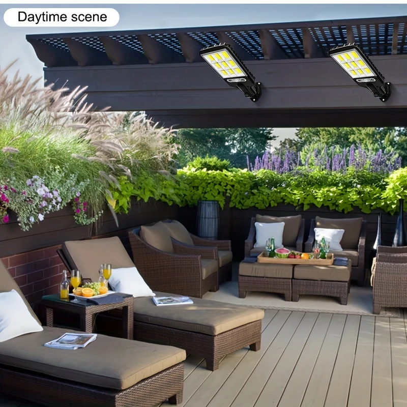 1pc Luce Solare Per Strada LED All'aperto, Sensore Di Movimento RIR Impermeabile, Con 3 Modalità Di Illuminazione, Per Giardino Patio Percorso Garage Lampada Da Parete