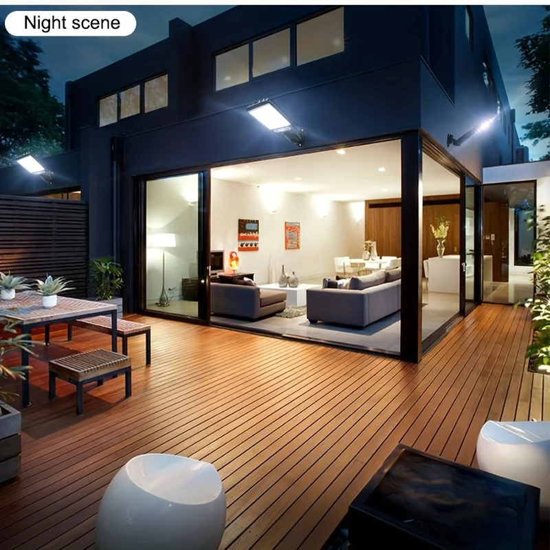 1pc Luce Solare Per Strada LED All'aperto, Sensore Di Movimento RIR Impermeabile, Con 3 Modalità Di Illuminazione, Per Giardino Patio Percorso Garage Lampada Da Parete