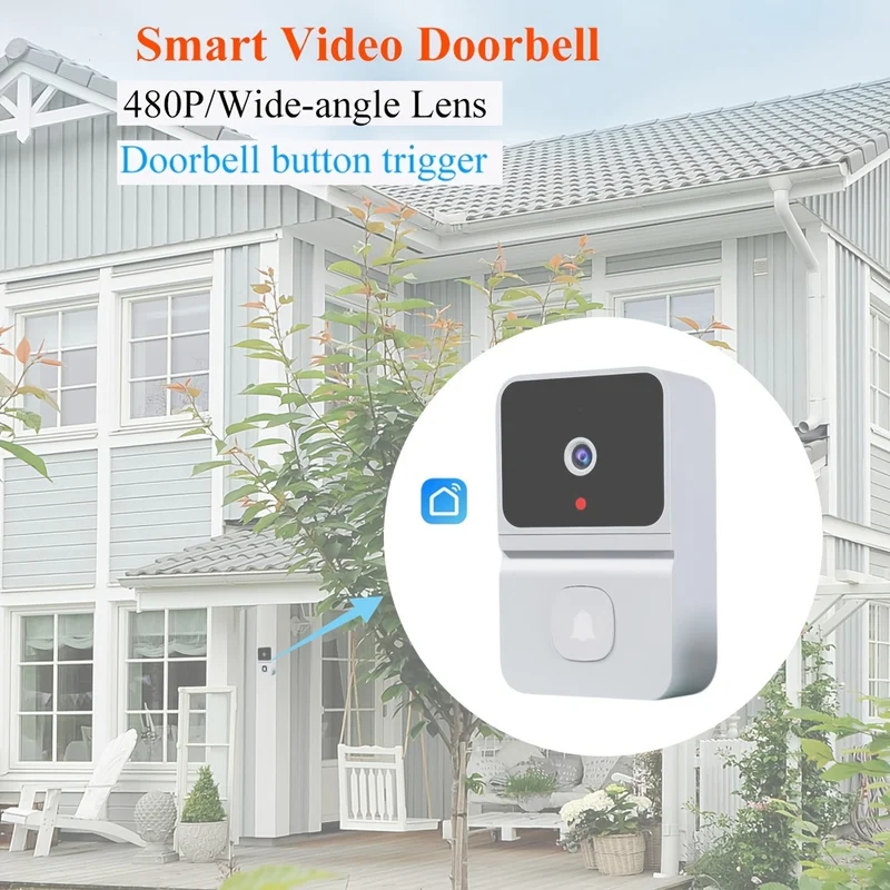 1 Pz Campanello Video Intelligente, Senza Fili Wi-Fi Per Abitazione A Basso Consumo Con Standby Prolungato, App Per Citofono Da Remoto, Archiviazione Cloud Gratis (batteria Integrata)