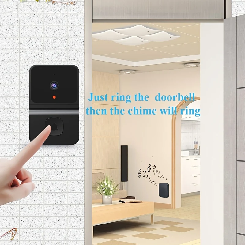 1 Pz Campanello Video Intelligente, Senza Fili Wi-Fi Per Abitazione A Basso Consumo Con Standby Prolungato, App Per Citofono Da Remoto, Archiviazione Cloud Gratis (batteria Integrata)