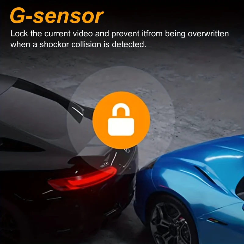 Dash Cam Anteriore E Interna, Dash Cam Da 3,16 Pollici 1080P, Sensore G HD Visione Notturna Registrazione In Loop DVR Per Auto Grandangolare (la Posizione Del Fotodiodo Blu È Casuale)