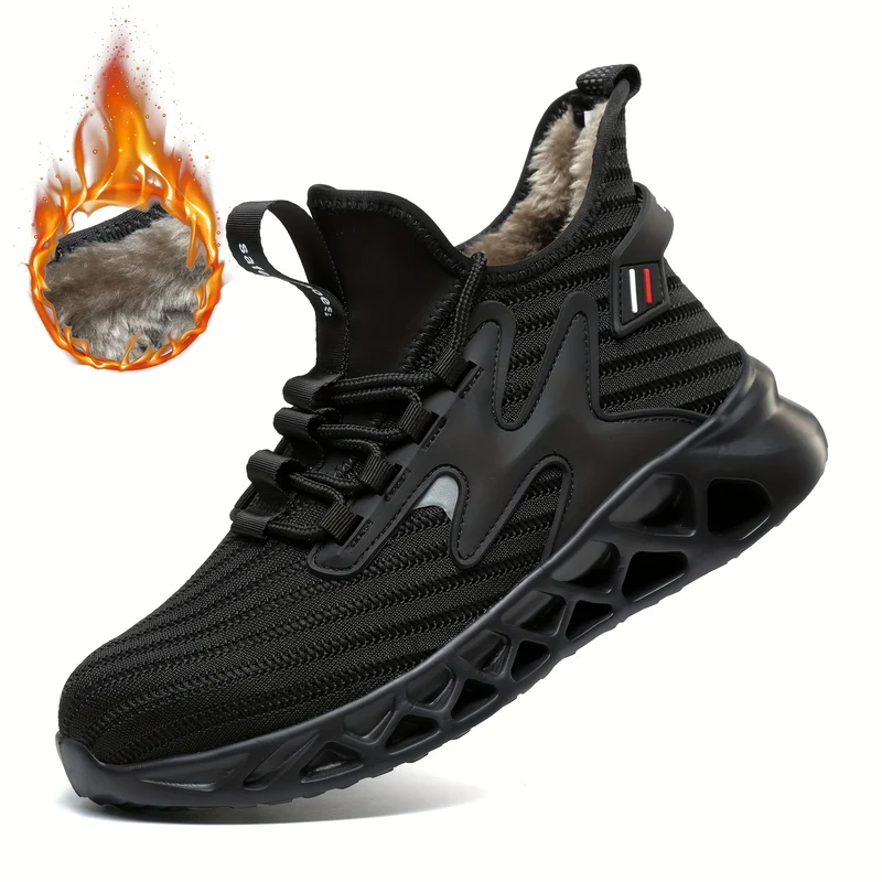 Scarpe di sicurezza da lavoro con punta d'acciaio per uomo, scarpe da lavoro antislittamento a prova di perforazione, scarpe da ginnastica leggere e traspiranti per l'edilizia industriale