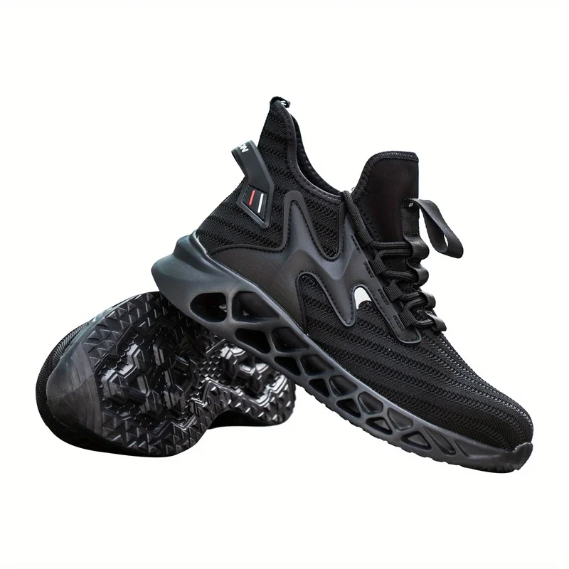 Scarpe di sicurezza da lavoro con punta d'acciaio per uomo, scarpe da lavoro antislittamento a prova di perforazione, scarpe da ginnastica leggere e traspiranti per l'edilizia industriale