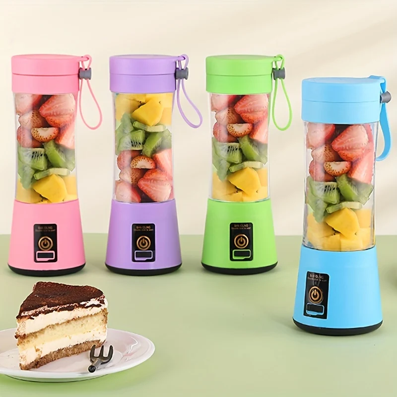 Tazza Frullatore Portatile USB Elettrica Premium, Mini Tazza Spremiagrumi Portatile Per Frullati E Frullati, Succhi Di Frutta, Latte, Frutta, Verdura, Bottiglia Shaker Per Proteine, Mixer, 380 Ml, Bottiglia Per Viaggi