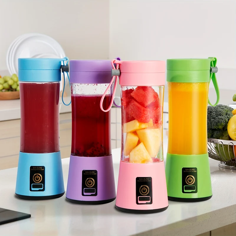 Tazza Frullatore Portatile USB Elettrica Premium, Mini Tazza Spremiagrumi Portatile Per Frullati E Frullati, Succhi Di Frutta, Latte, Frutta, Verdura, Bottiglia Shaker Per Proteine, Mixer, 380 Ml, Bottiglia Per Viaggi