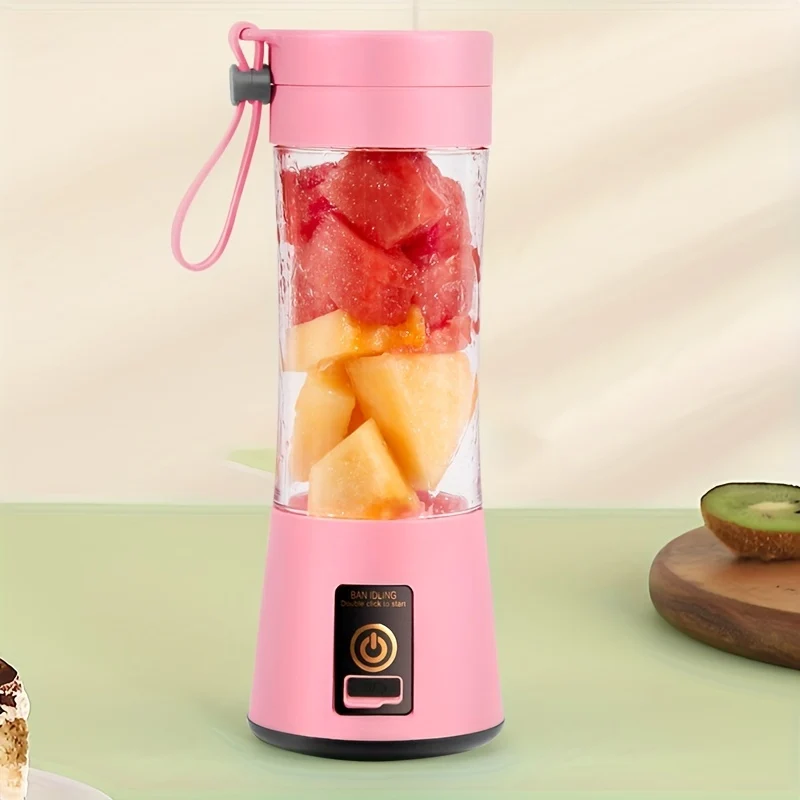 Tazza Frullatore Portatile USB Elettrica Premium, Mini Tazza Spremiagrumi Portatile Per Frullati E Frullati, Succhi Di Frutta, Latte, Frutta, Verdura, Bottiglia Shaker Per Proteine, Mixer, 380 Ml, Bottiglia Per Viaggi