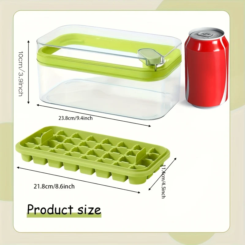 Set di 1 vassoi per cubetti di ghiaccio da 101 oz, vassoio per cubetti di ghiaccio in silicone da 64 pz. con coperchio e contenitore, stampi per cubetti di ghiaccio per congelatore, facile rilascio e risparmio di spazio,