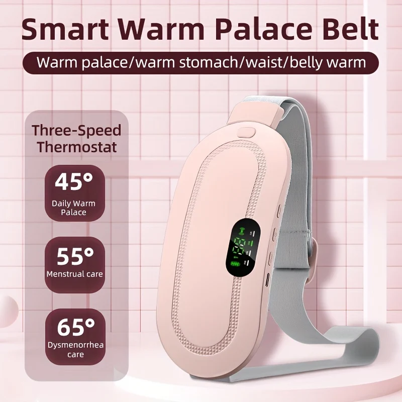 Cuscinetto Riscaldante Wireless Portatile, Cuscinetto Riscaldante Mestruale, Cuscinetto Riscaldante Per La Schiena, Regolazione Della Temperatura A 3 Velocità E Modalità Massaggio A 4 Velocità, Fascia Addominale