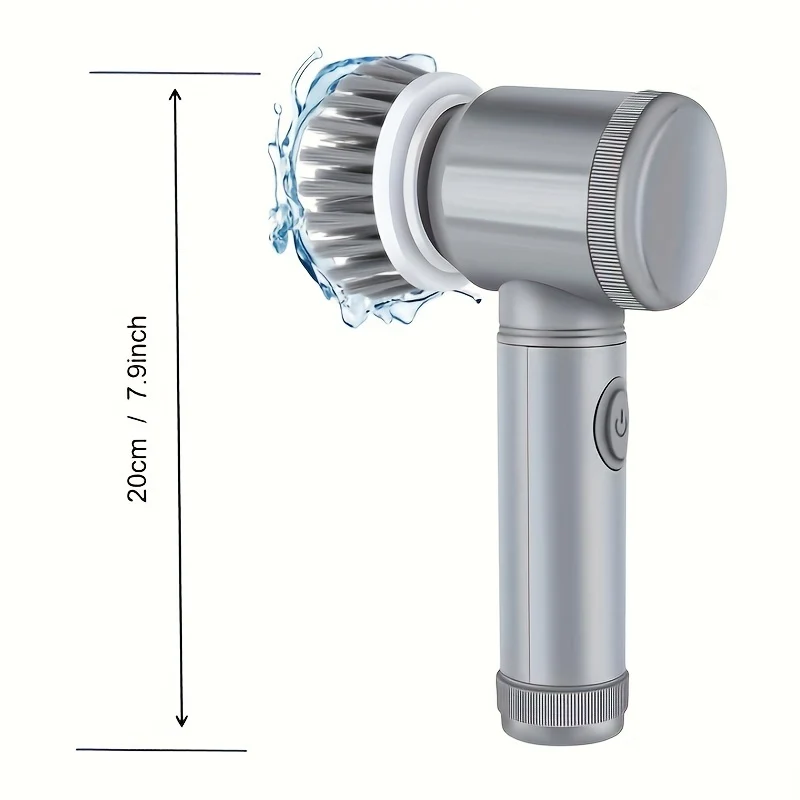 1 Set, Lavapavimenti Elettrico Con Rotazione Da 3 A 6 Testine Sostituibili, Lavapavimenti Da Cucina Senza Fili, Impermeabile IPX6, Lavapavimenti Per Doccia Portatile Ricaricabile Per Bagno, Cucina, Vasca Da Bagno
