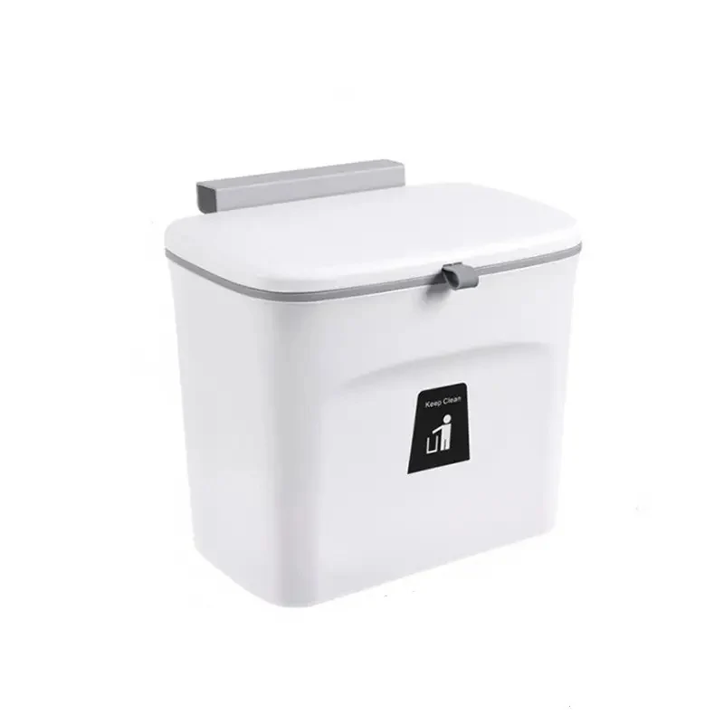 Pattumiera sospesa a parete per porta dell'armadio, secchio per la casa, pattumiera scorrevole con coperchio ribaltabile, adatto per camera da letto, bagno, soggiorno per il cambio del pannolino del bambino, Halloween, Ringraziamento e regalo di Natale