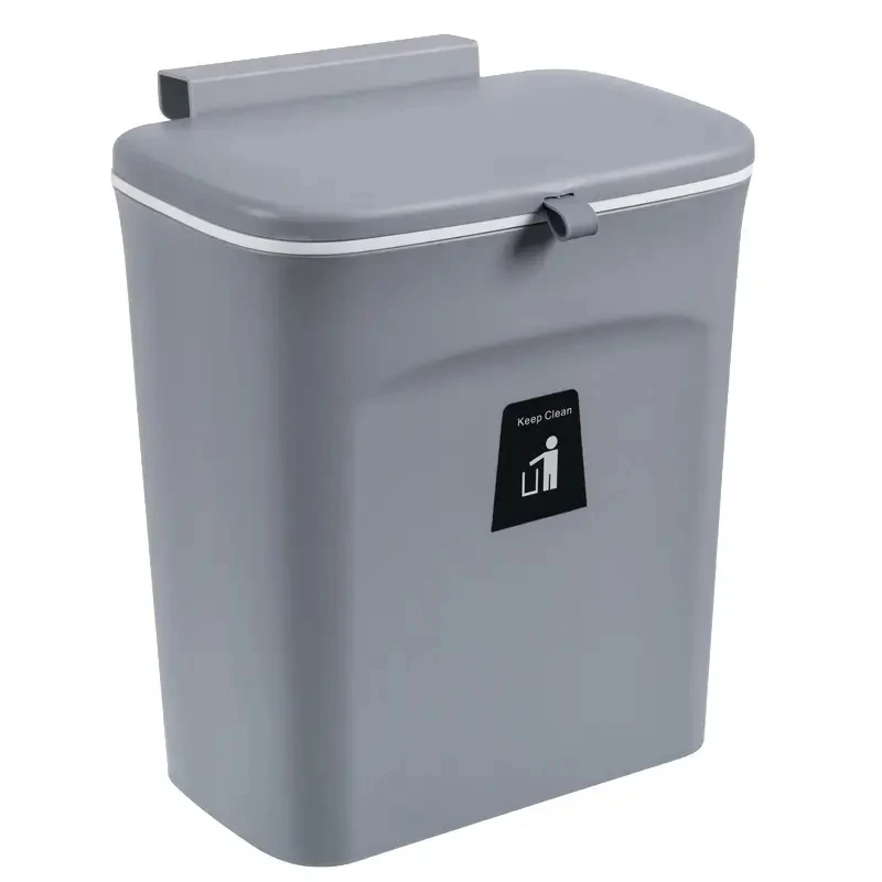 Pattumiera sospesa a parete per porta dell'armadio, secchio per la casa, pattumiera scorrevole con coperchio ribaltabile, adatto per camera da letto, bagno, soggiorno per il cambio del pannolino del bambino, Halloween, Ringraziamento e regalo di Natale