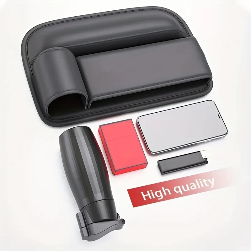 Organizer per seggiolino auto premium Borsa portaoggetti per sedile anteriore in pelle testurizzata con portabicchieri Riempitore per fessure per console centrale automatica, Natale, Halloween, regalo per il giorno del Ringraziamento