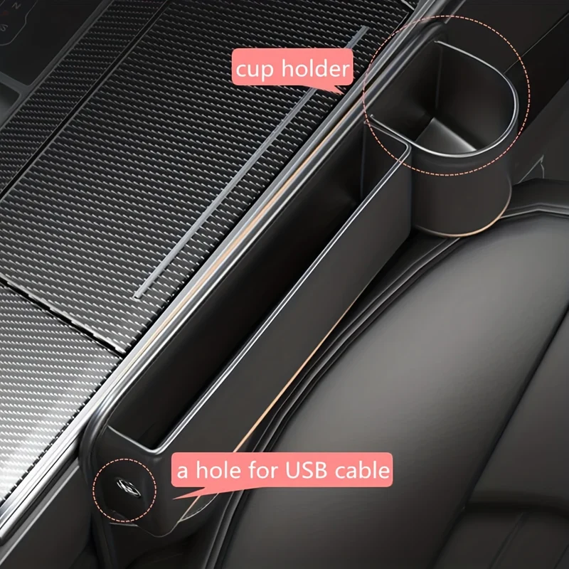 Organizer per seggiolino auto premium Borsa portaoggetti per sedile anteriore in pelle testurizzata con portabicchieri Riempitore per fessure per console centrale automatica, Natale, Halloween, regalo per il giorno del Ringraziamento