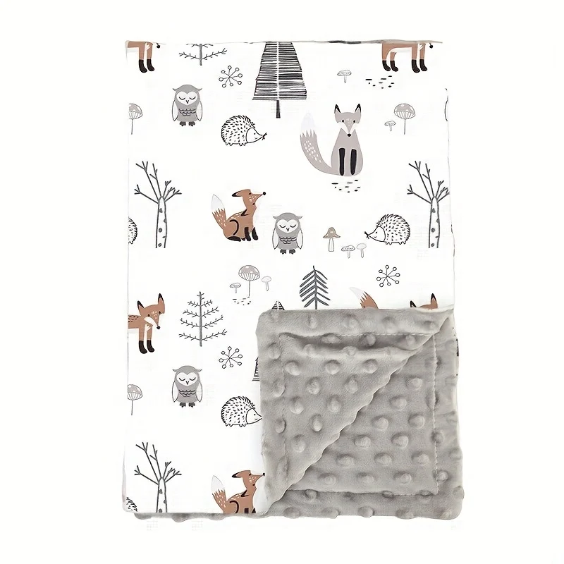 Double Beanie Coperta Bambino Autunno Inverno Plush Quilt Bambini Confortevole Coperta Coperta Coperta 1pc