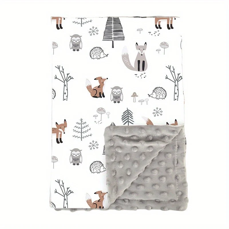 Double Beanie Coperta Bambino Autunno Inverno Plush Quilt Bambini Confortevole Coperta Coperta Coperta 1pc