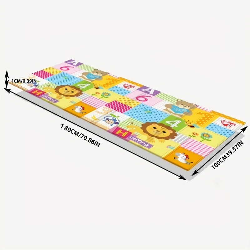Tappetino da gioco grande imbottito in schiuma impermeabile per neonati, neonati, bambini piccoli, recinti da gioco e tempo sulla pancia, tappetino per attività pieghevole, 177,8 cm. X 99,06 cm, regalo di Natale, Halloween, Giorno del Ringraziamento