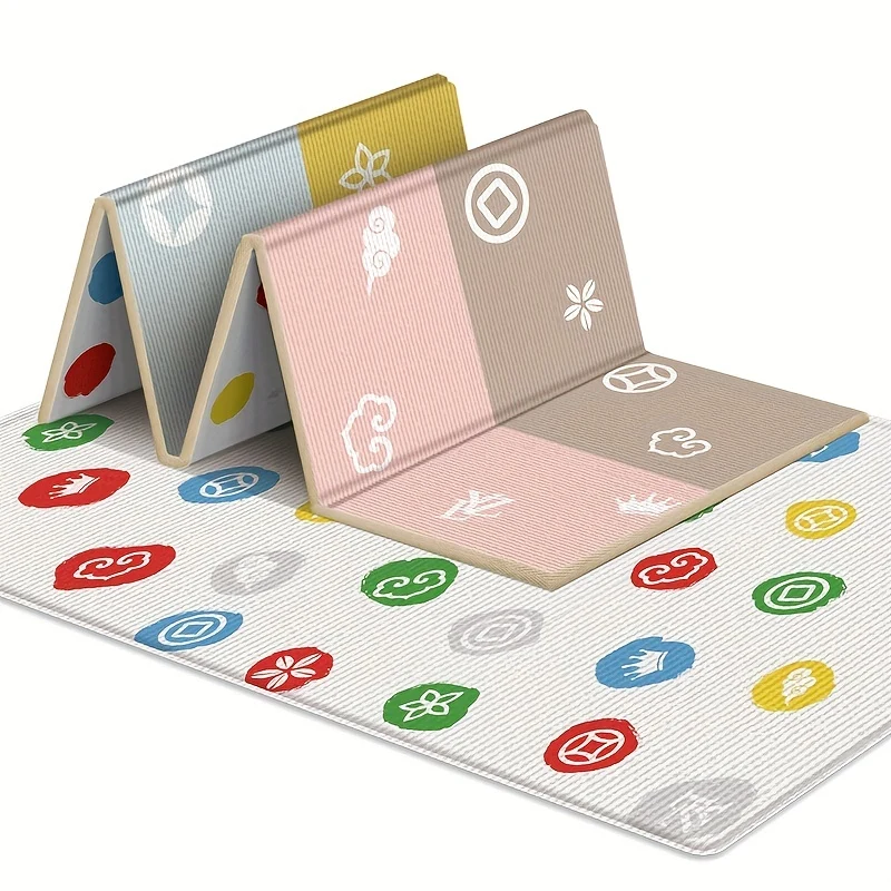 Tappetino da gioco grande imbottito in schiuma impermeabile per neonati, neonati, bambini piccoli, recinti da gioco e tempo sulla pancia, tappetino per attività pieghevole, 177,8 cm. X 99,06 cm, regalo di Natale, Halloween, Giorno del Ringraziamento