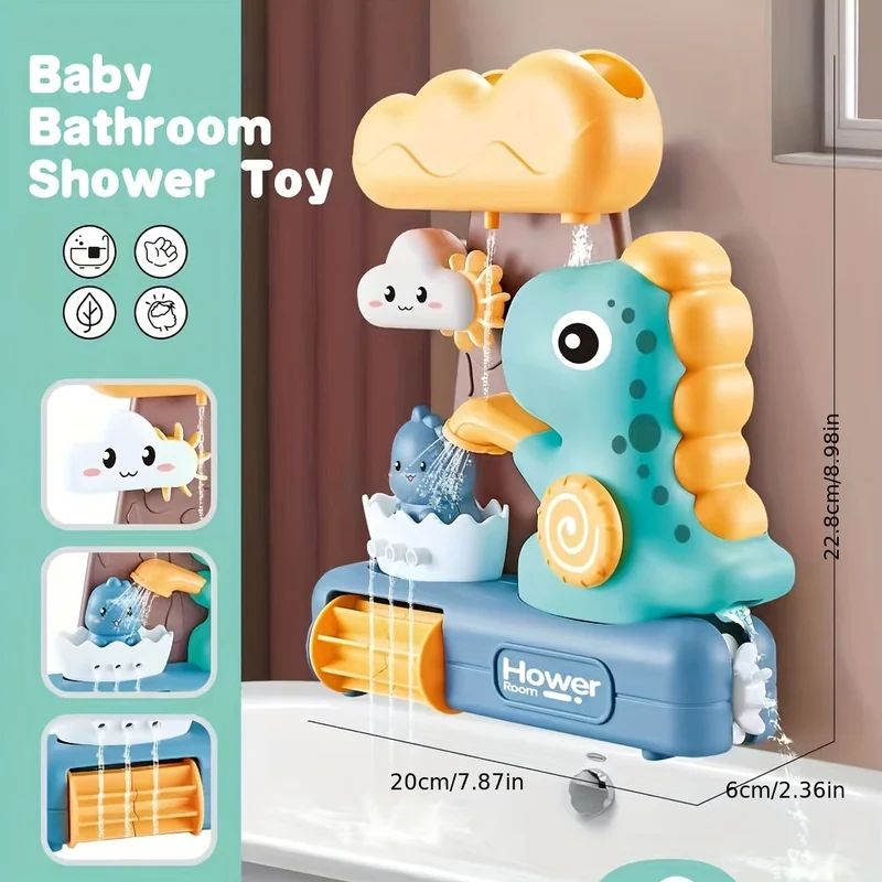 Giocattolo per il bagnetto del bambino Dinosauro Bagno Doccia Acqua nebulizzata Giocattolo Bagno Bagno Vasca da bagno Doccia Gioco Giocattolo per bambini Giocattoli da bagno Natale Halloween Regali del Ringraziamento