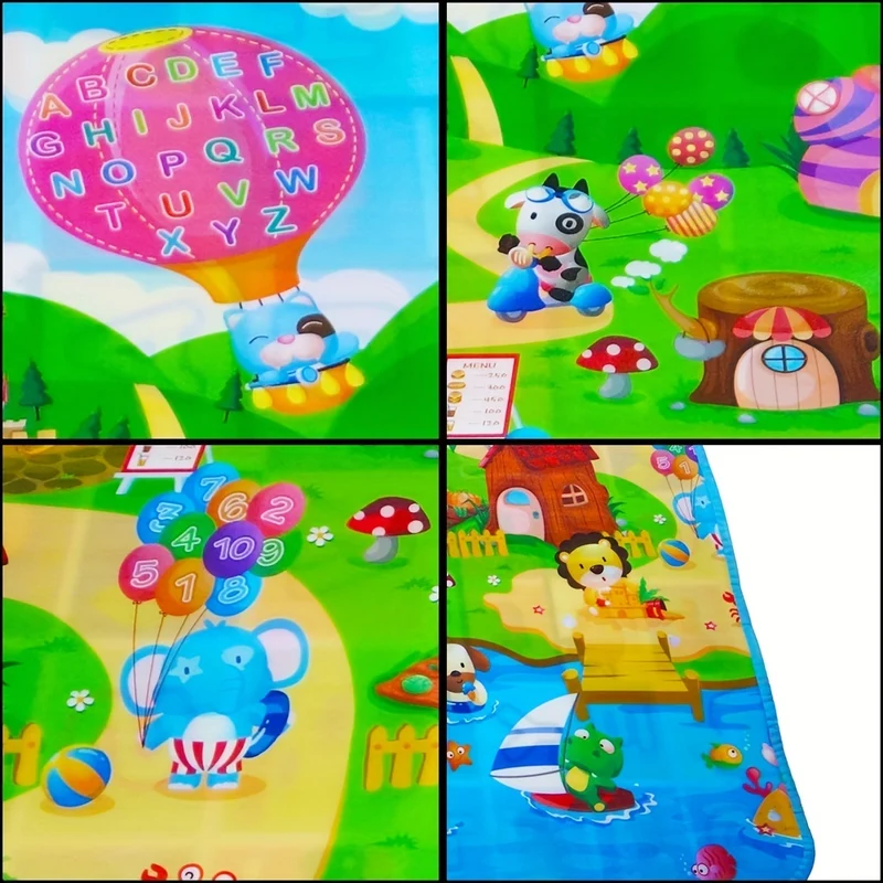Doppio Tappetino Strisciante Per Bambini In Eva, Impermeabile E Antiumidità, Tappetino Da Gioco In Schiuma, Regalo Di Natale / Halloween / Giorno Del Ringraziamento