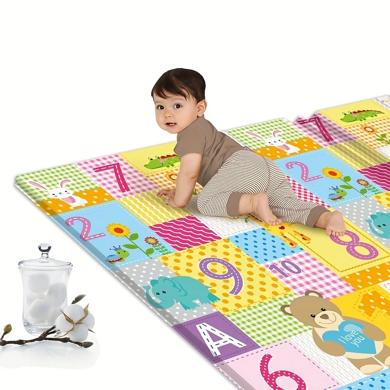 Tappetino da gioco impermeabile su entrambi i lati con superficie per attività educative e tappetino in schiuma antiscivolo, regalo di Natale per il Ringraziamento di Halloween
