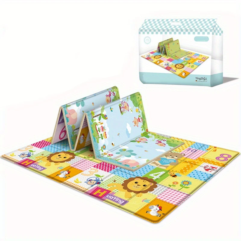Tappetino da gioco impermeabile su entrambi i lati con superficie per attività educative e tappetino in schiuma antiscivolo, regalo di Natale per il Ringraziamento di Halloween
