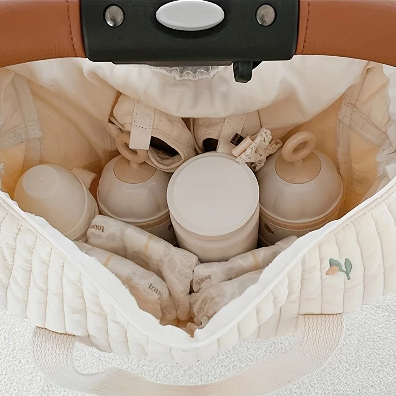 Borsa multifunzionale per pannolini per mamma, ricamo trapuntato per passeggino, organizer per riporre i pannolini, borse grandi addensate per viaggi in ospedale e nel fine settimana, Natale, Halloween, regalo di ringraziamento