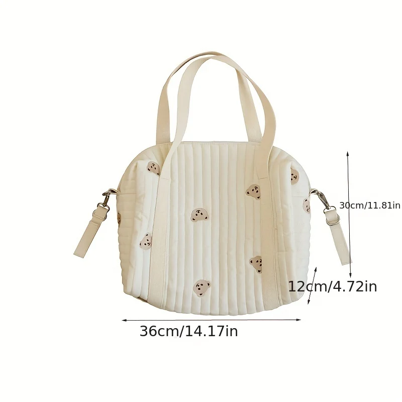 Borsa multifunzionale per pannolini per mamma, ricamo trapuntato per passeggino, organizer per riporre i pannolini, borse grandi addensate per viaggi in ospedale e nel fine settimana, Natale, Halloween, regalo di ringraziamento