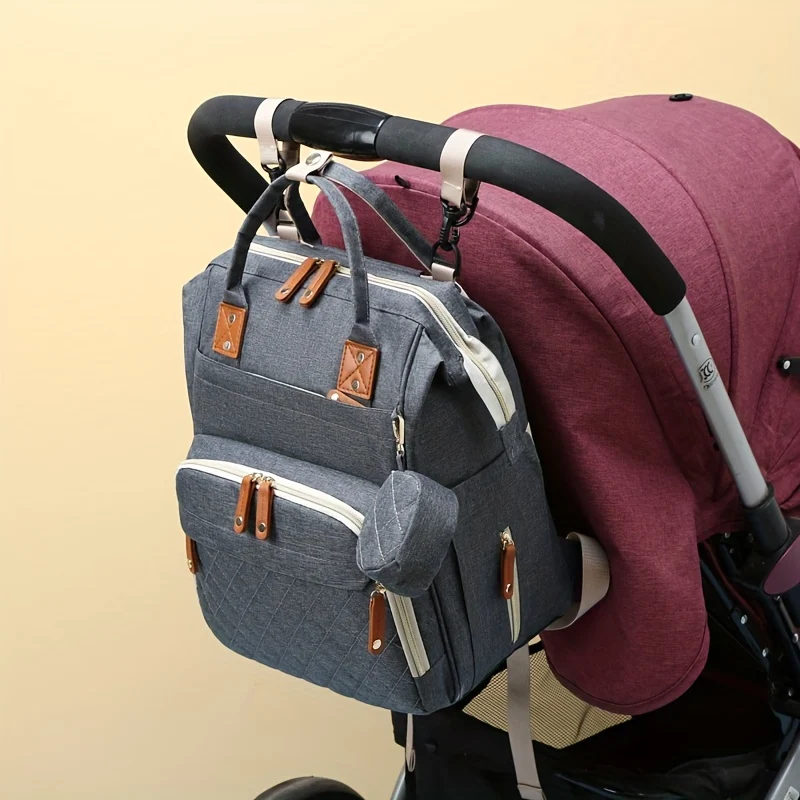 Borsa per mamma classica Borsa per mamma e bambino multifunzionale con ricarica USB Borsa per mamma e bambino leggera in tinta unita Borsa per pannolini Natale, Halloween, regalo di Ringraziamento