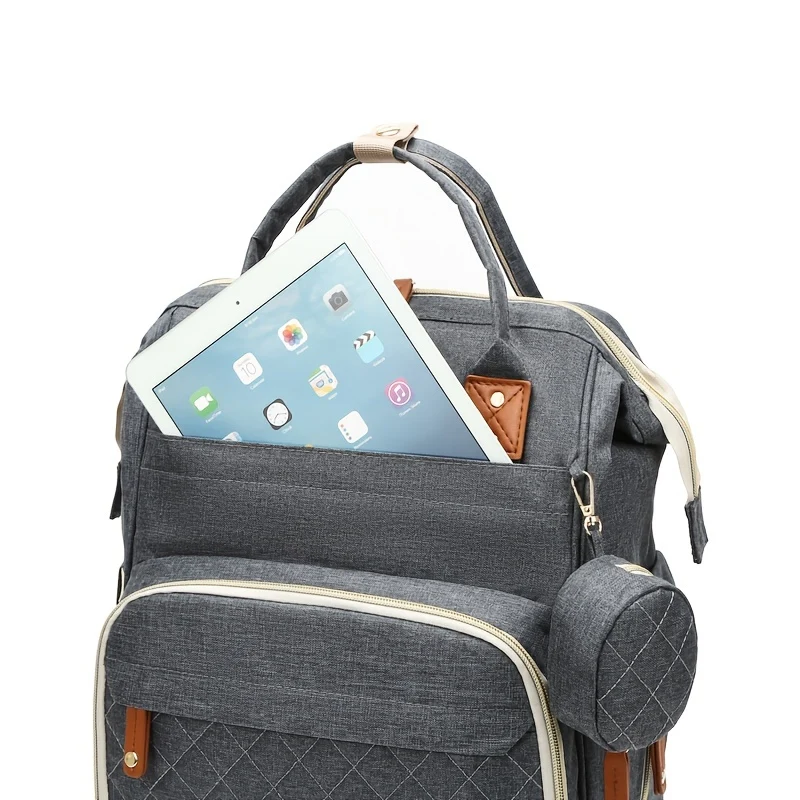 Borsa per mamma classica Borsa per mamma e bambino multifunzionale con ricarica USB Borsa per mamma e bambino leggera in tinta unita Borsa per pannolini Natale, Halloween, regalo di Ringraziamento