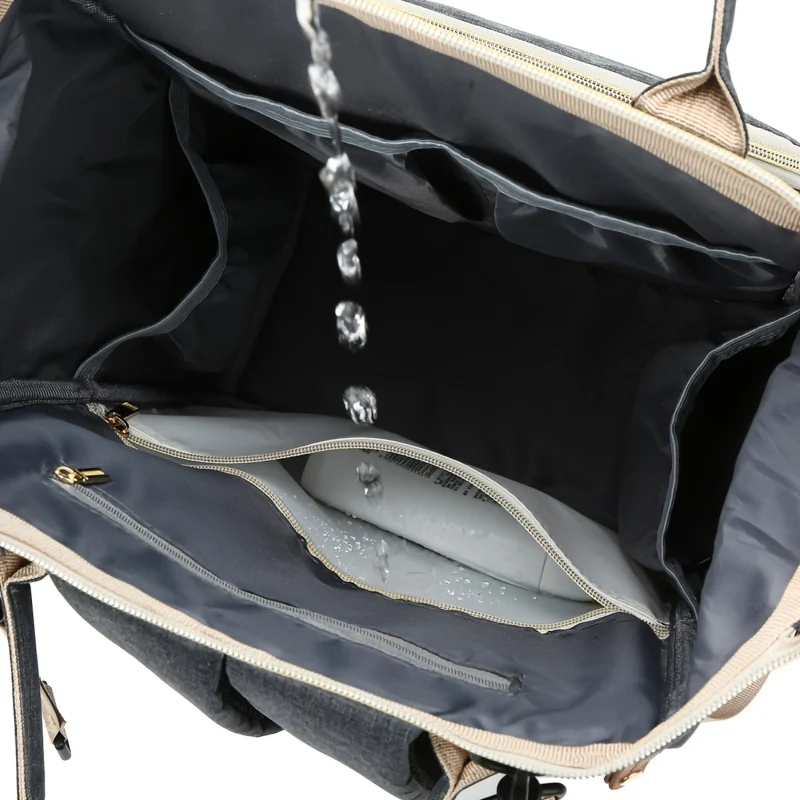 Borsa per mamma classica Borsa per mamma e bambino multifunzionale con ricarica USB Borsa per mamma e bambino leggera in tinta unita Borsa per pannolini Natale, Halloween, regalo di Ringraziamento
